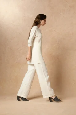 Agnes, ivory silk shirt