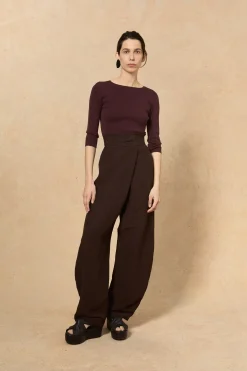 Alaska, plum long sleeve sweater