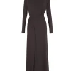 Alice, graphite stretch cupro dress