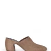 Alice, mule in brown brushed suede