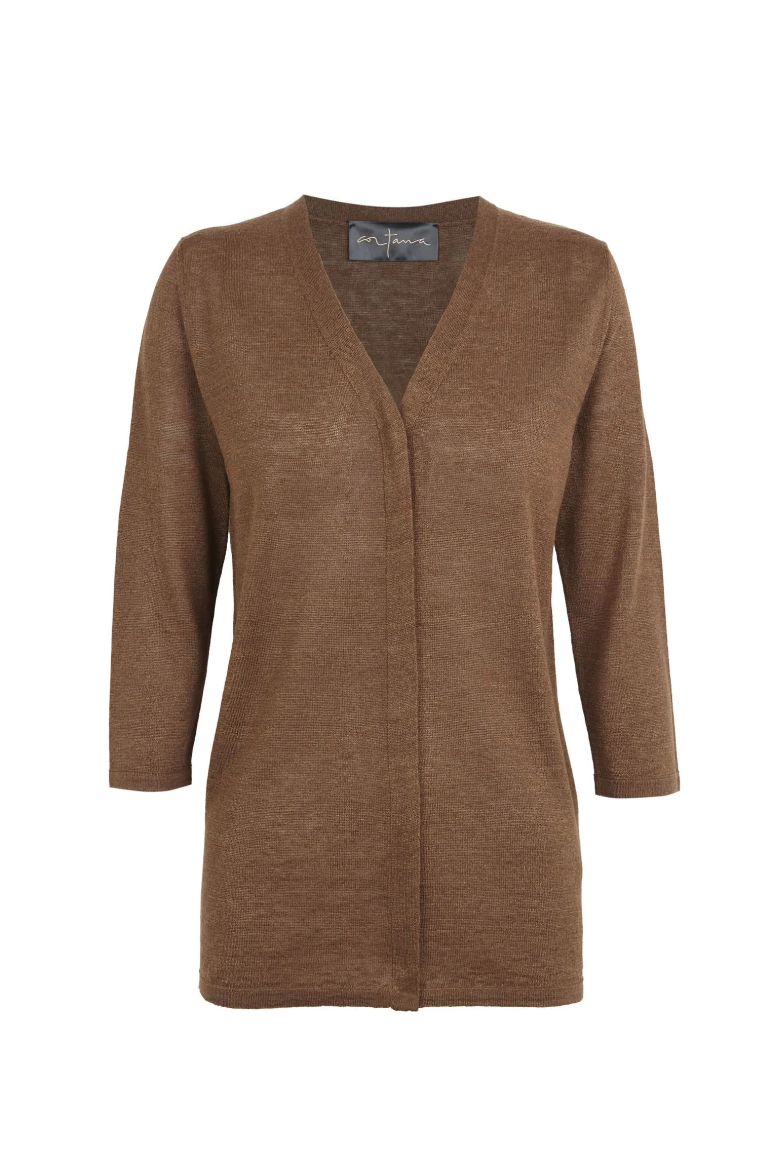 Alon, cinnamon linen and silk cardigan