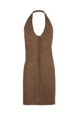 Alon, cinnamon linen and silk top