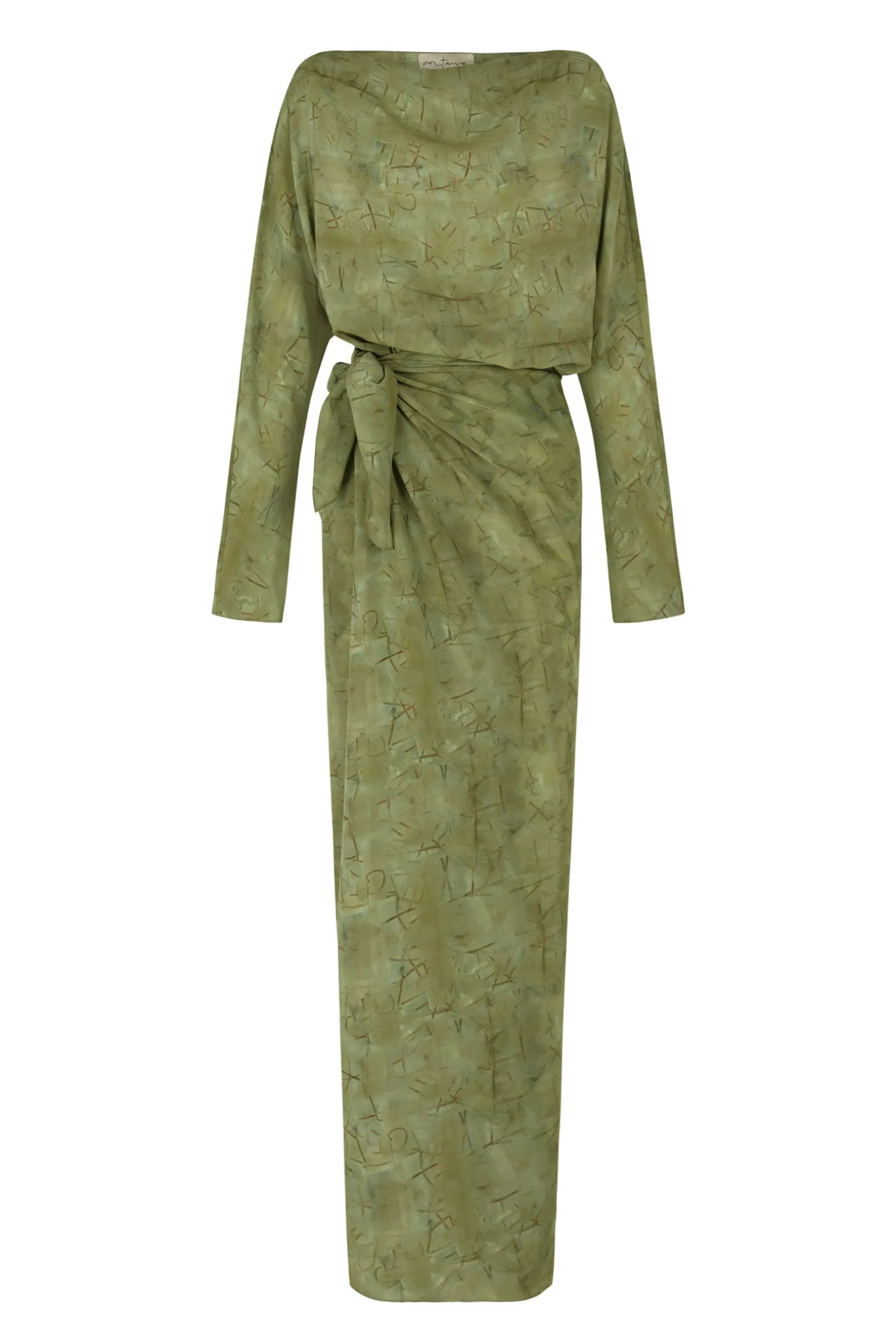 Amina, amantis print silk dress