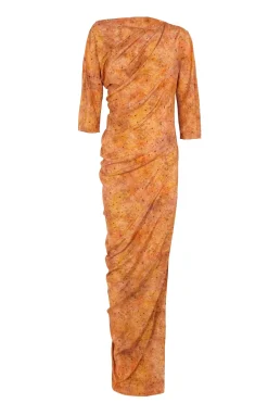 Anja, sora print silk dress
