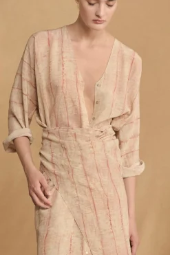 Antibes, irony print silk dress