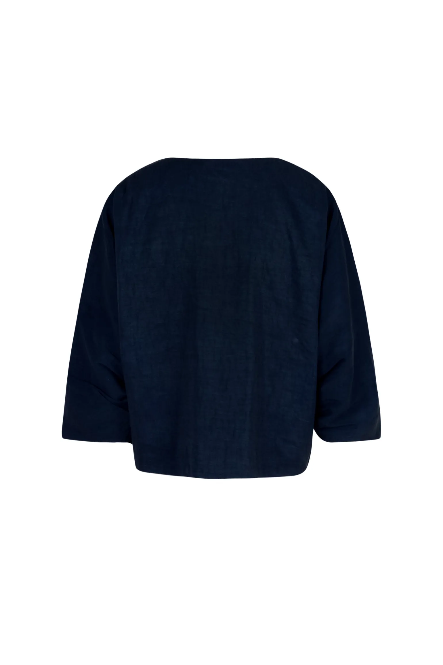 Arco, jacket in deep blue linen and cupro