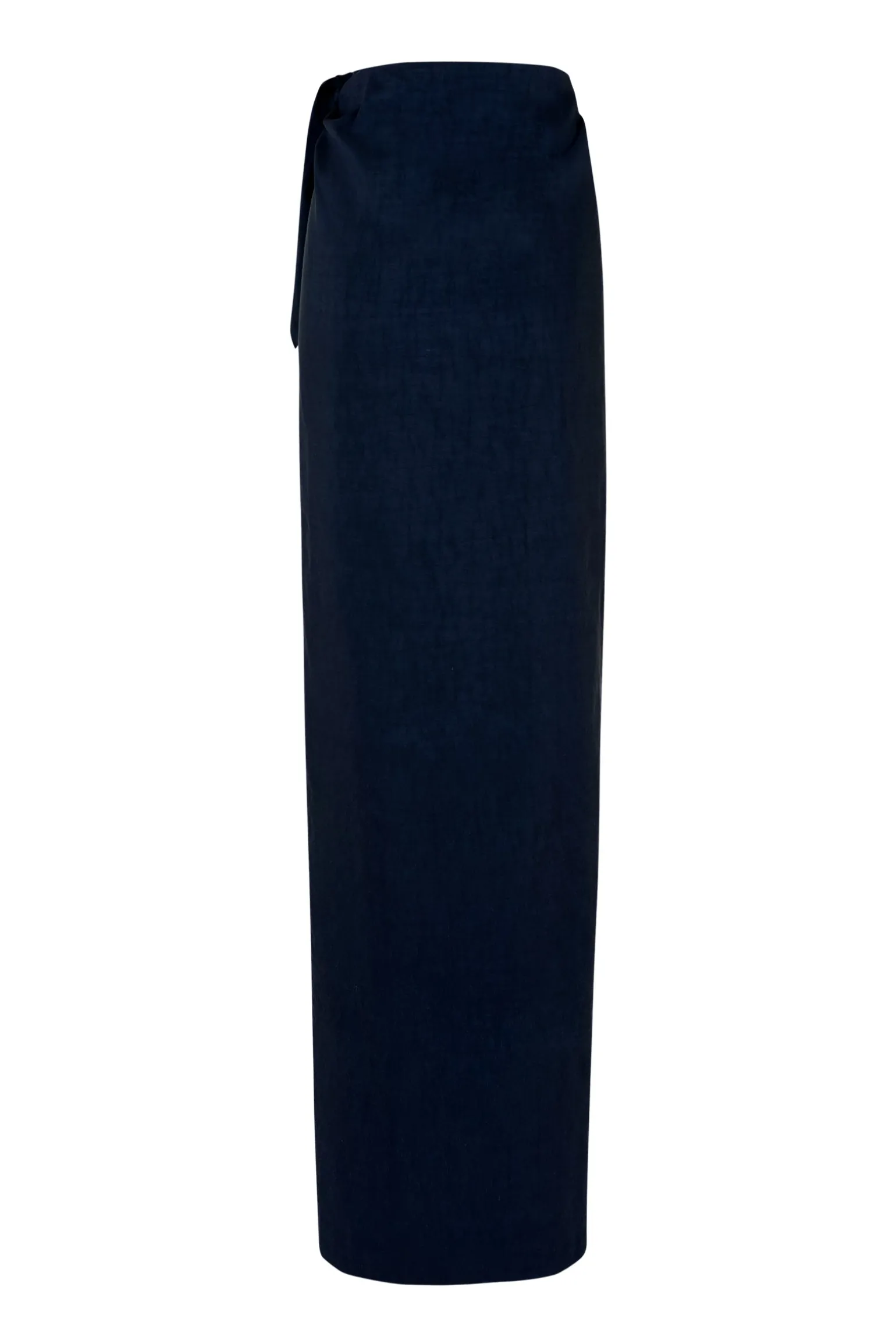 Arco, skirt in deep blue linen and cupro