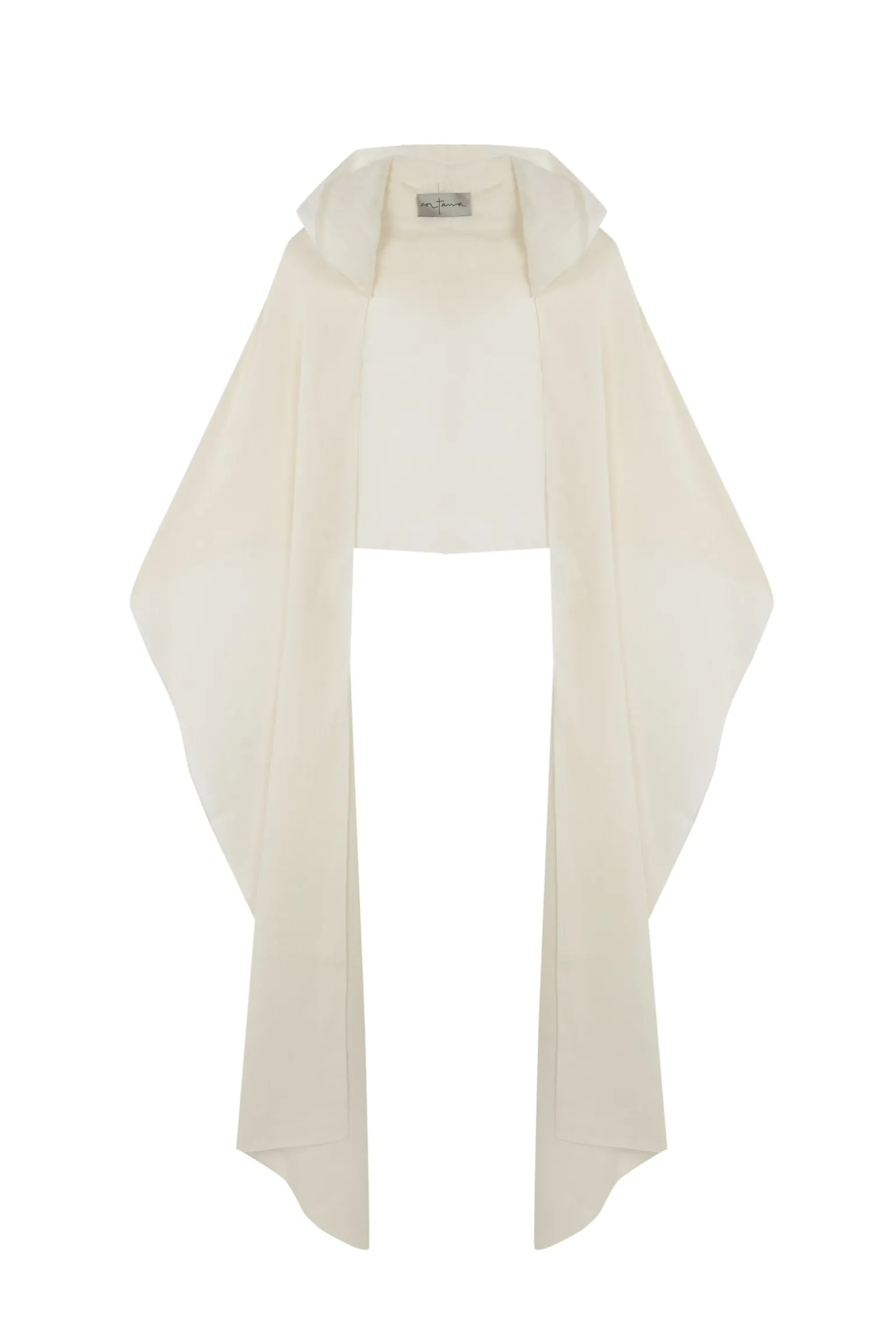 Arena, ivory hooded scarf