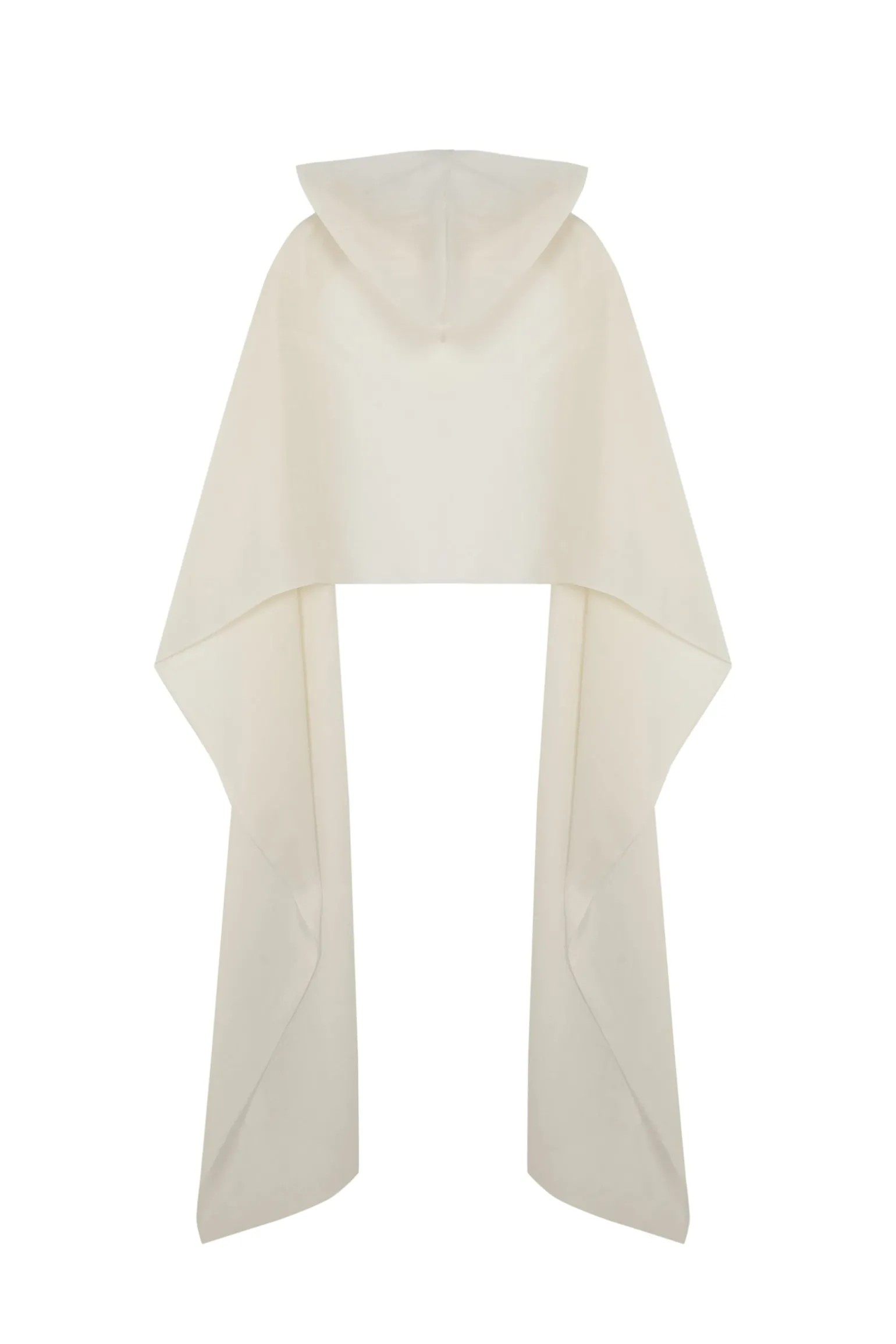 Arena, ivory hooded scarf