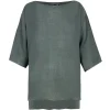 Arena, ocean green ramie top