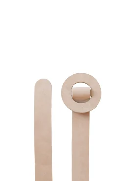 Aro L, thick belt in beige suede