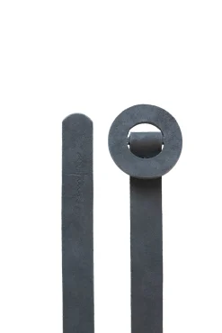 Aro S, thin belt in graphite suede