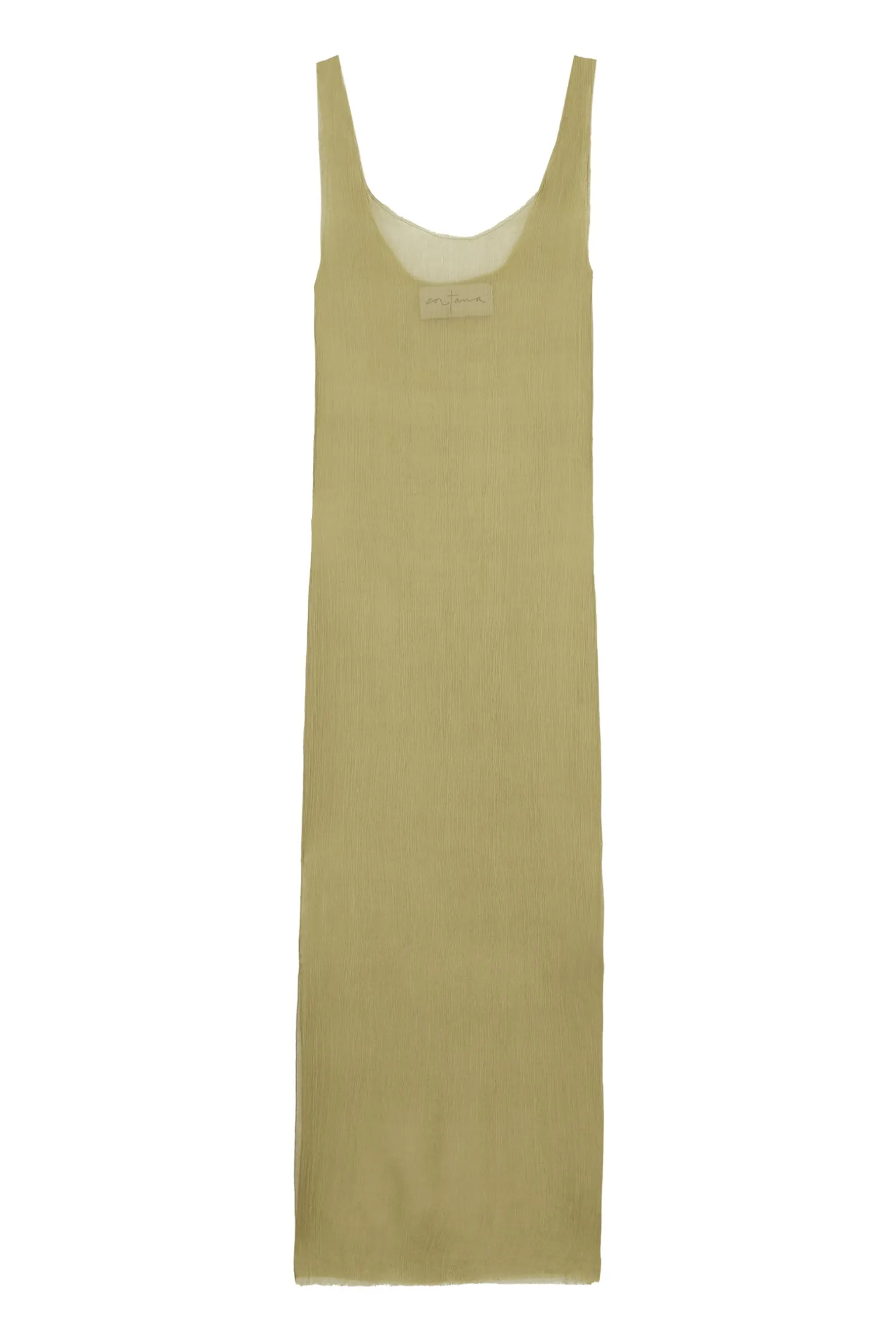 Aura, pistachio silk bambula tank top