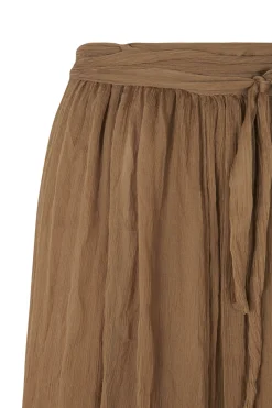 Aurora, long skirt in bronze silk bambula
