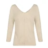 Botanica, ecru linen knit sweater