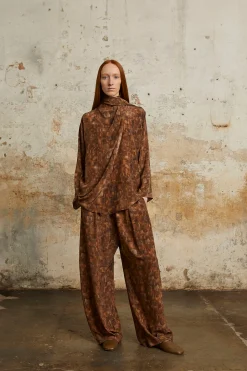 Braque, cube print silk pants