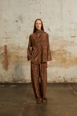 Braque, cube print silk pants