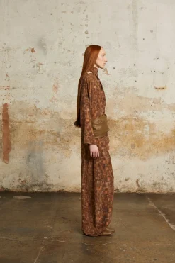 Braque, cube print silk pants