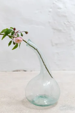 Calabaza, green blown glass pitcher