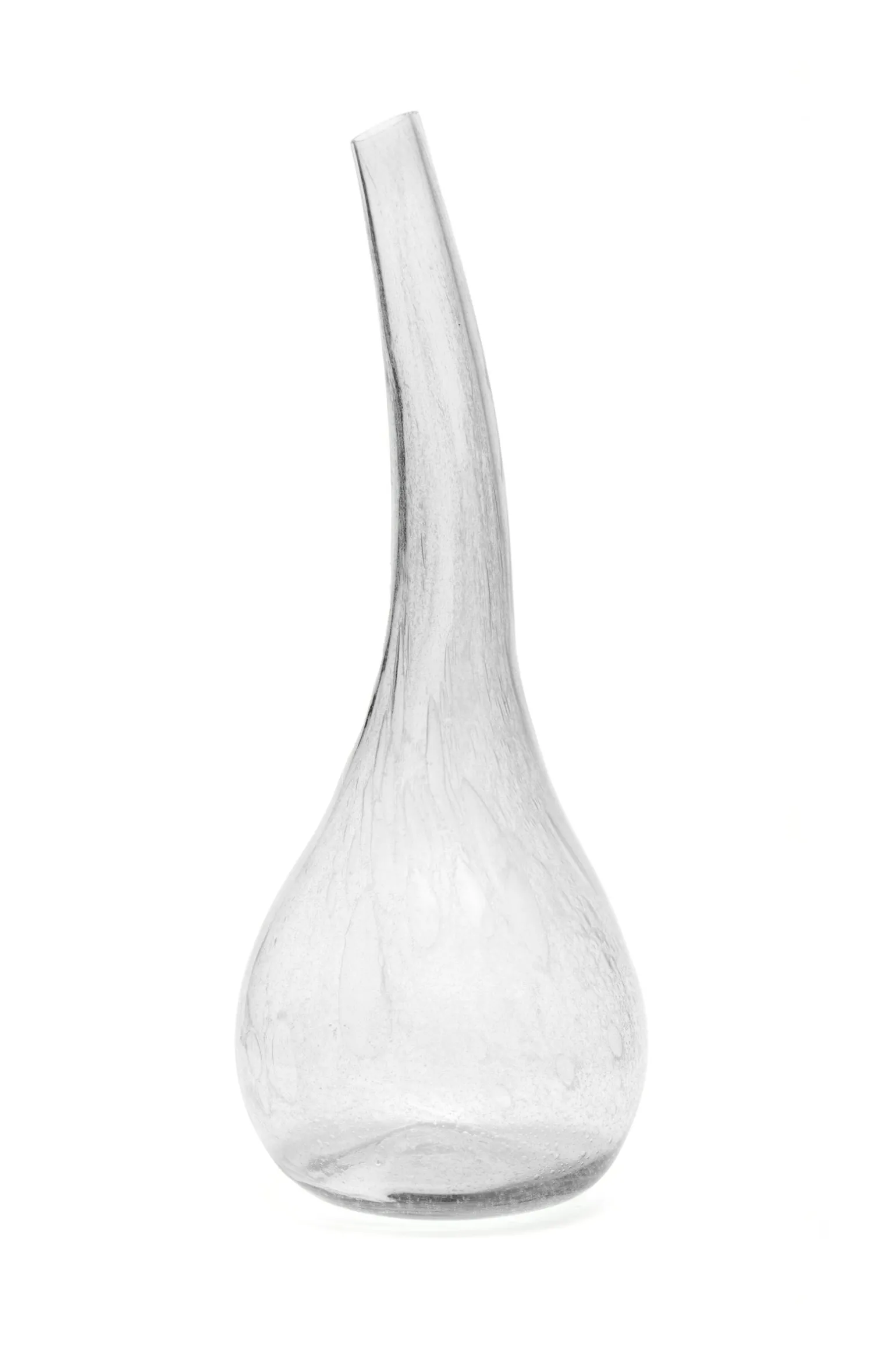 Calabaza, grey blown glass vase