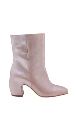 Camila, silver leather ankle boot