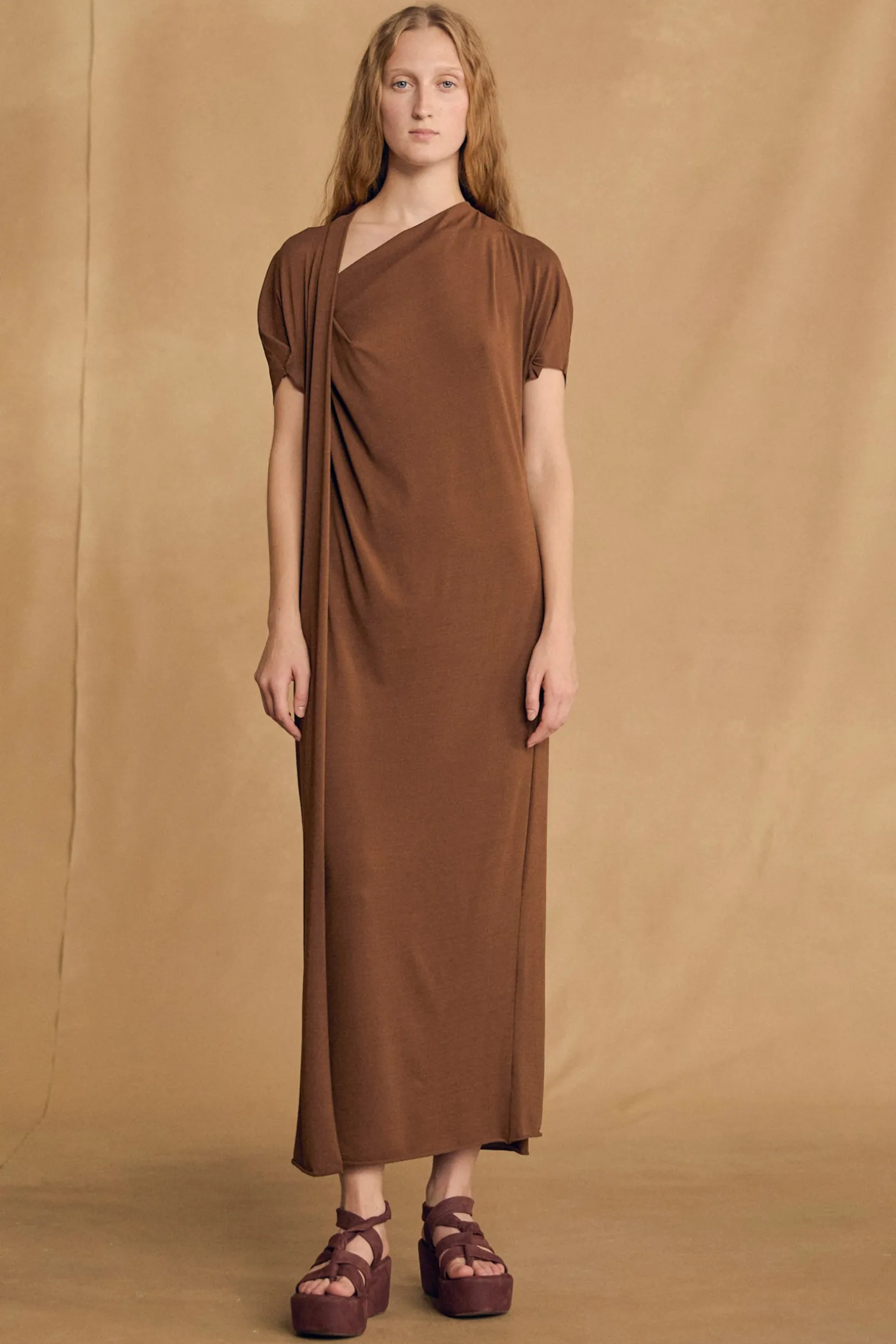 Canela, cinnamon wrap dress