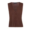 Canton, maroon knitted waistcoat