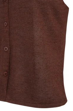 Canton, maroon knitted waistcoat