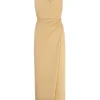 Canton, vanilla knit wrap dress