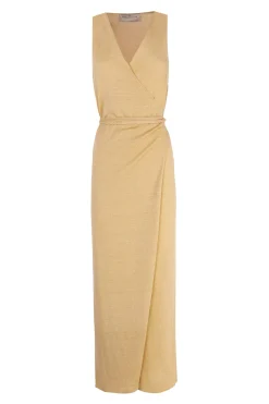Canton, vanilla knit wrap dress