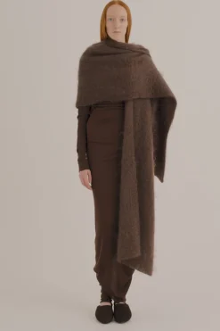 Ciel, burgundy mohair hood