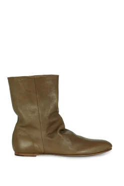 Ciel, khaki green flat ankle boots