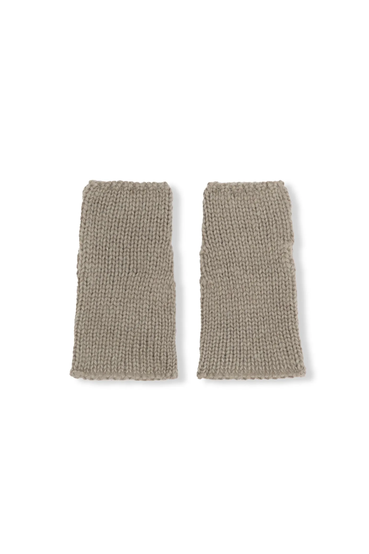Circ, gray baby alpaca and silk mittens