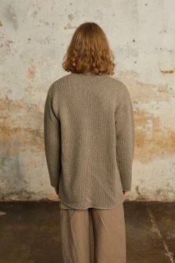 Circ, gray baby alpaca and silk cardigan