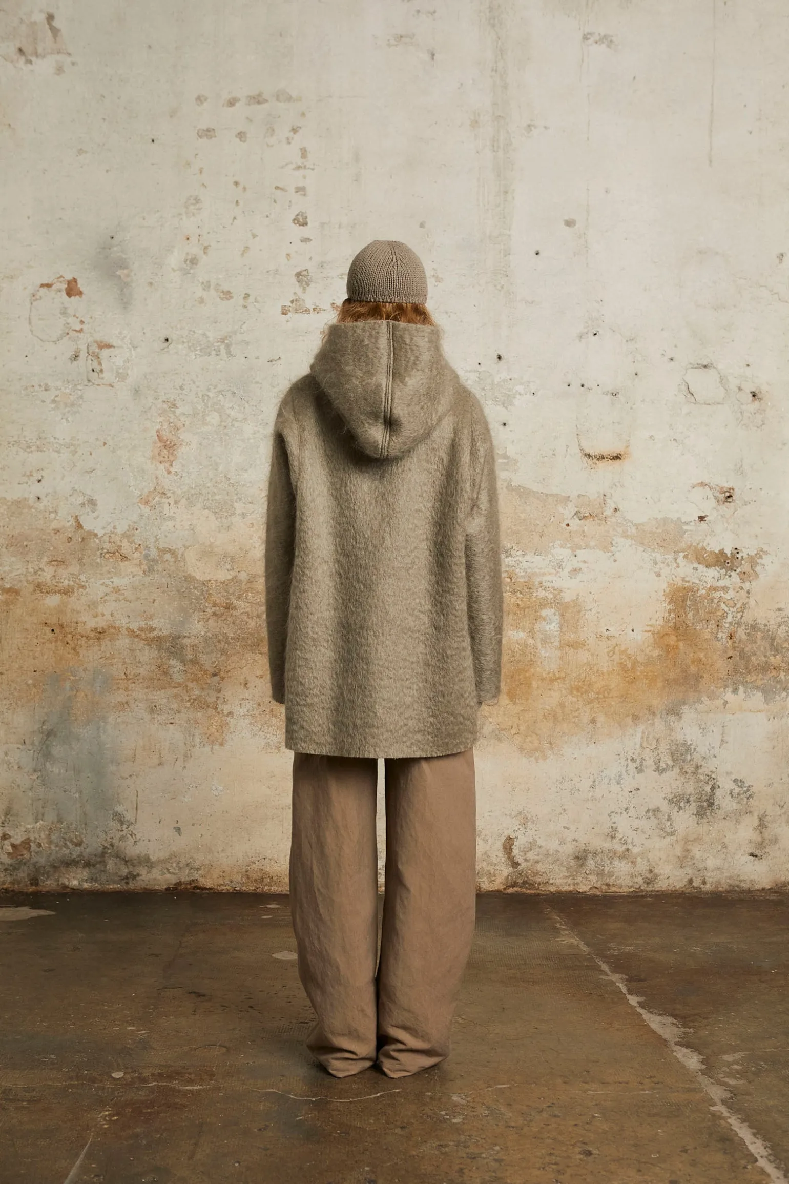 Circ, gray beanie in baby alpaca and silk