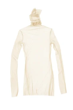 Cisne, ivoire pale silk tulle top