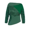 Collage, green patchwork top