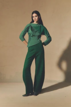 Collage, green patchwork top