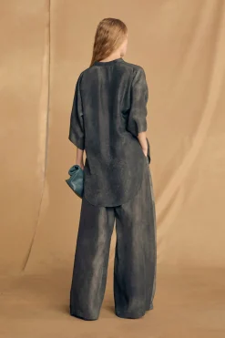 Dali, fade petroleum blue pants