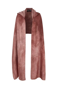 Dali, fade red hooded scarf