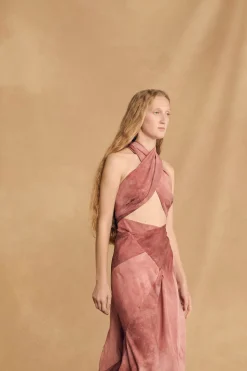 Dali, fade red transformable dress