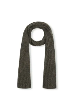 Dan, cashmere and silk green melange scarf