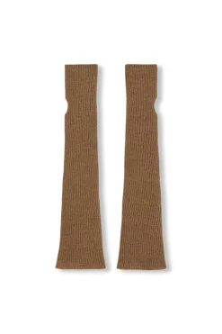 Diandra, cinnamon baby alpaca, cashmere and silk arm warmers
