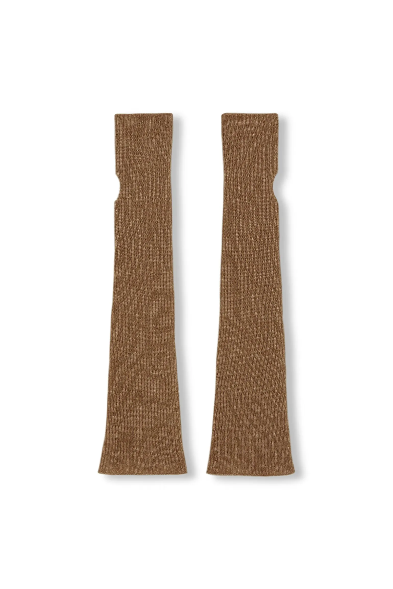Diandra, cinnamon baby alpaca, cashmere and silk arm warmers