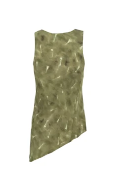 Elise, pua print organic silk top