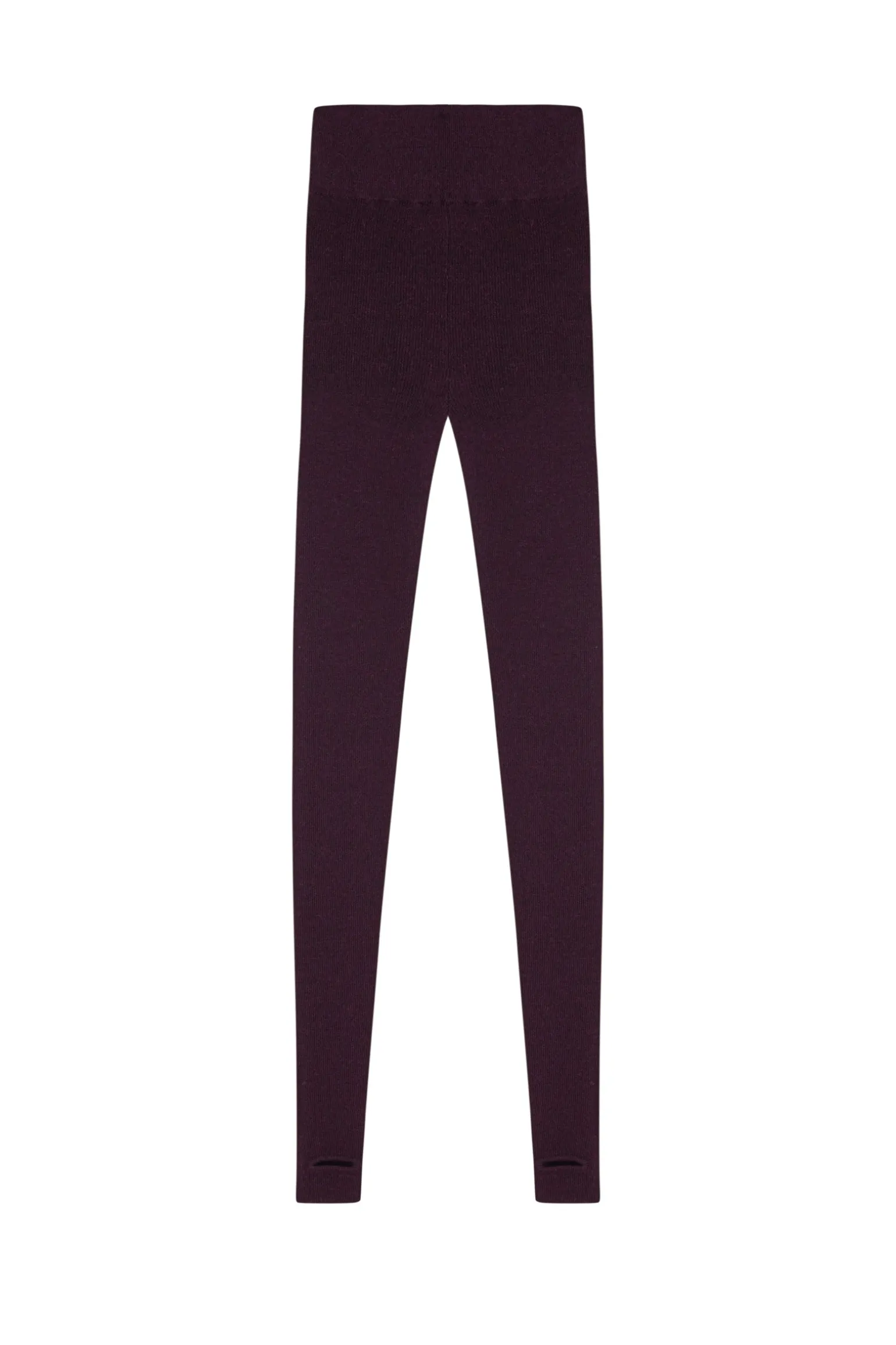 Elmer, burgundy leggings in baby alpaca and merino wool