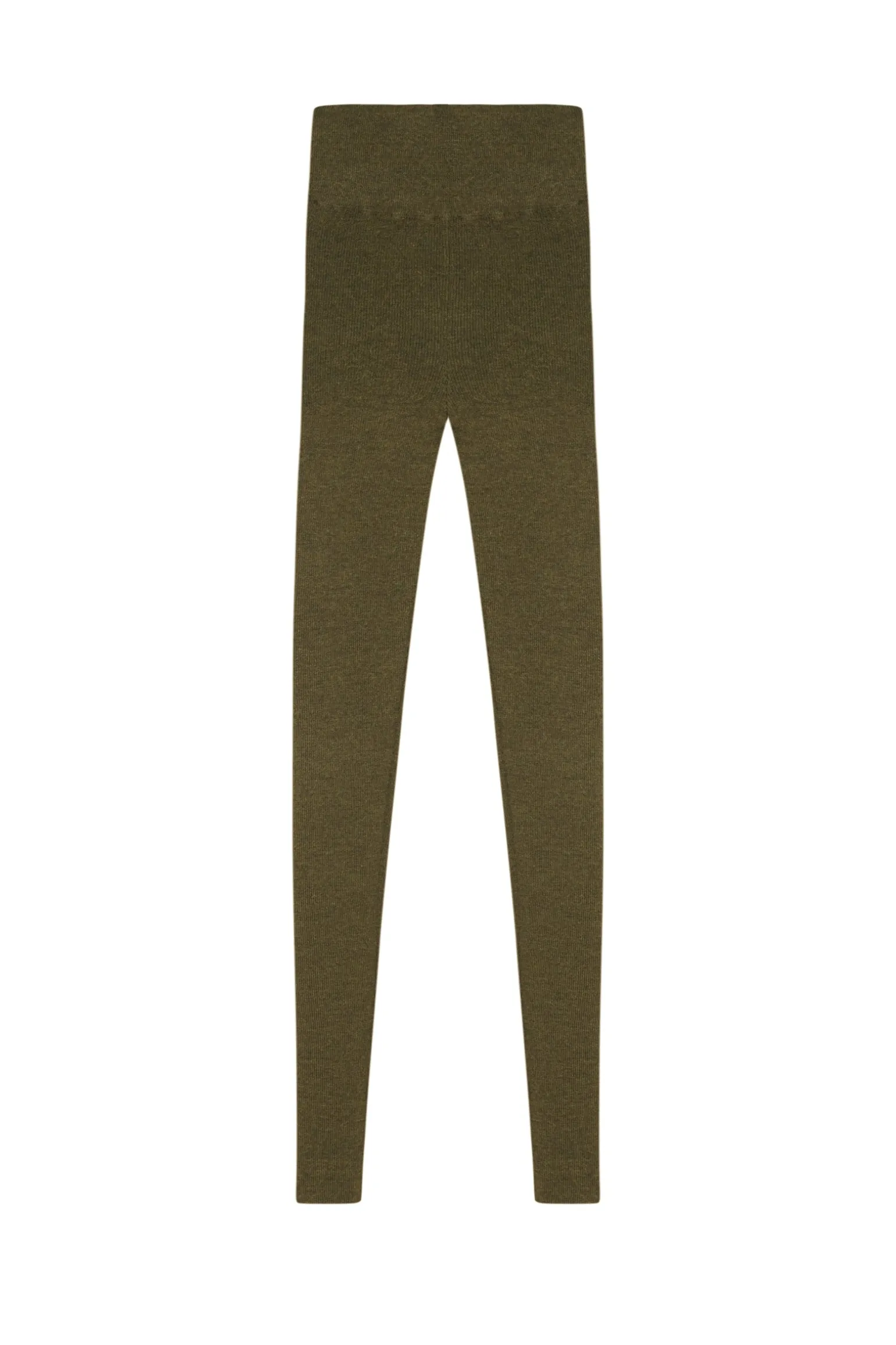 Elmer, khaki leggings in baby alpaca and merino wool