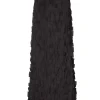 Epica, long silk skirt with a feathered effect