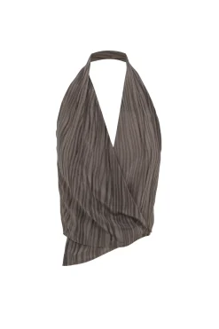 Etna, calma print silk top