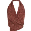 Etna, dot print silk top